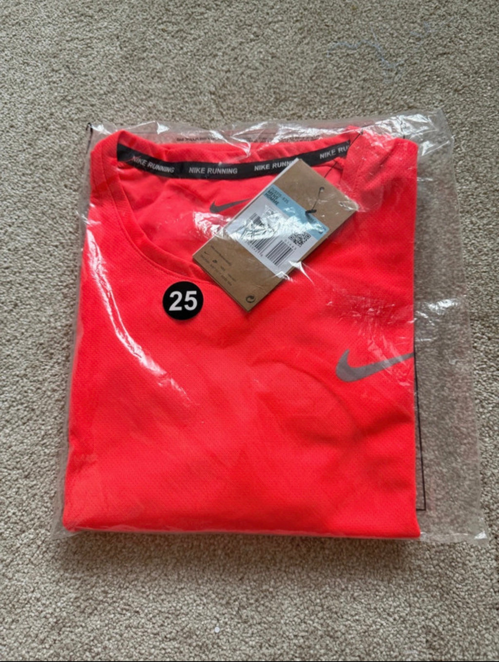Nike Dri-FIT Men's Orange Crew Neck T-Shirt Size M DX1025-695