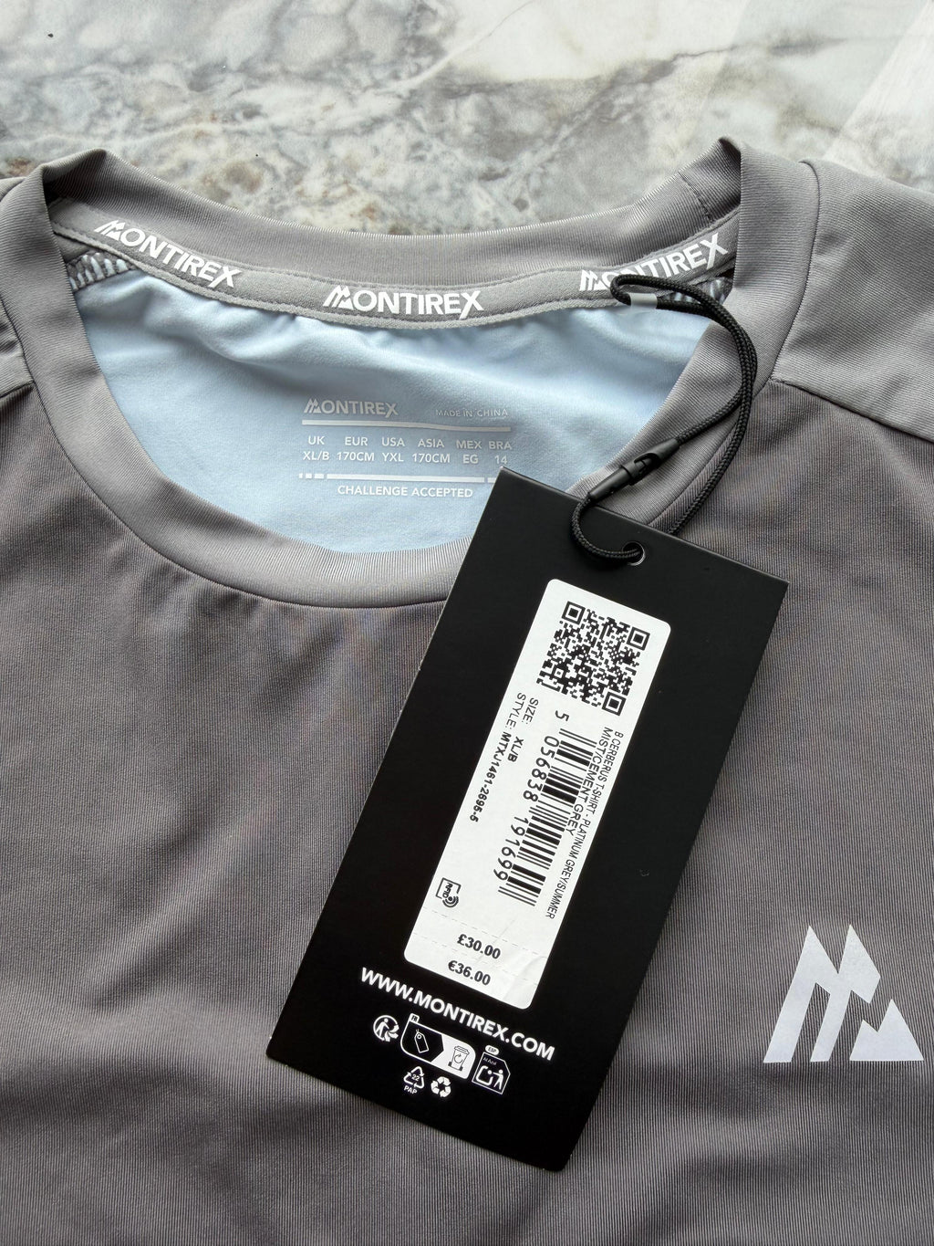 Montirex Logo BOYs 2pc T-Shirt & Track Pants Set Drawstring Grey/Black XL /L