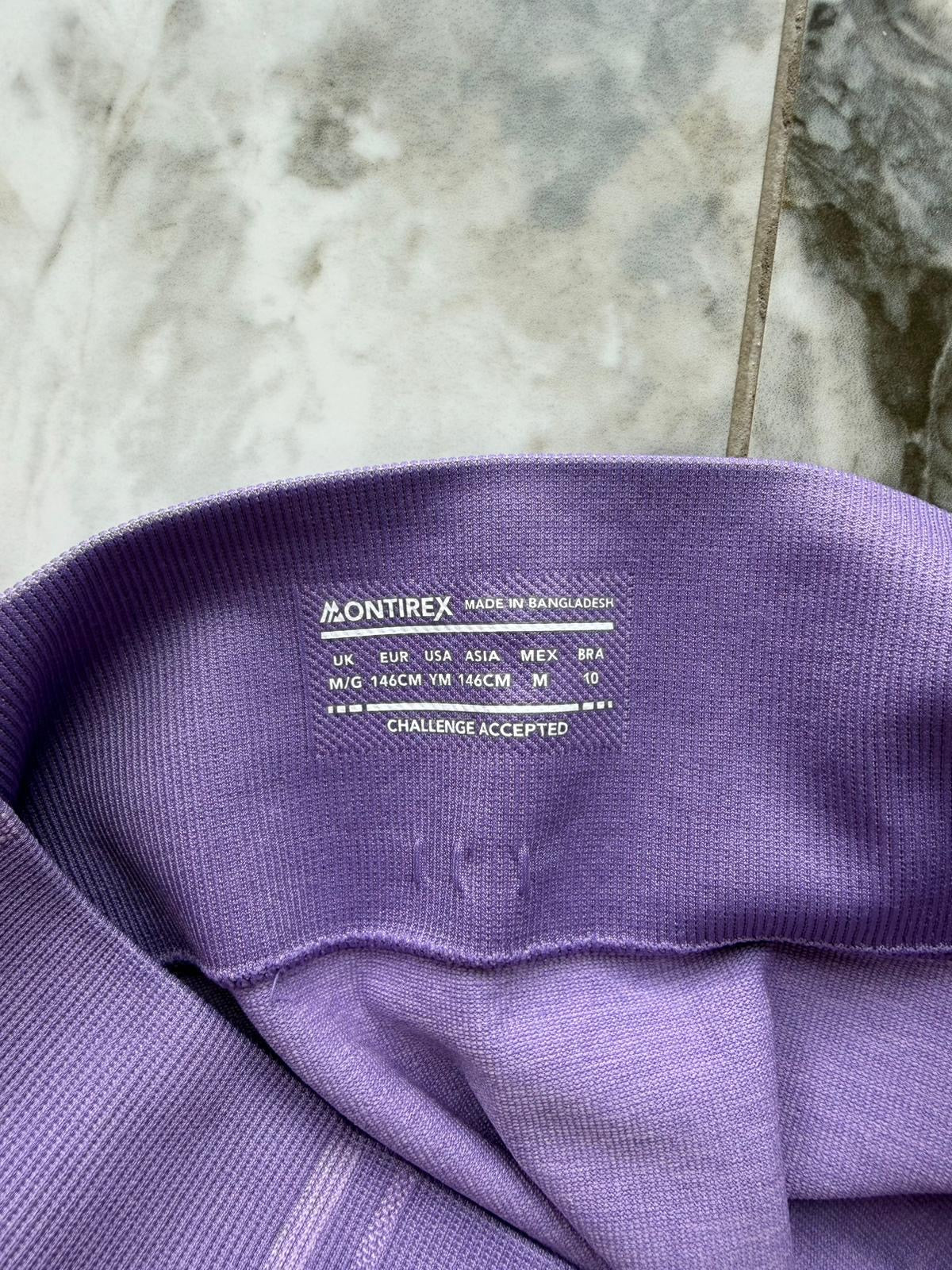 Montirex Harmony Girls  Purple Ankle Leggings Size M Stretch Elastic Waist