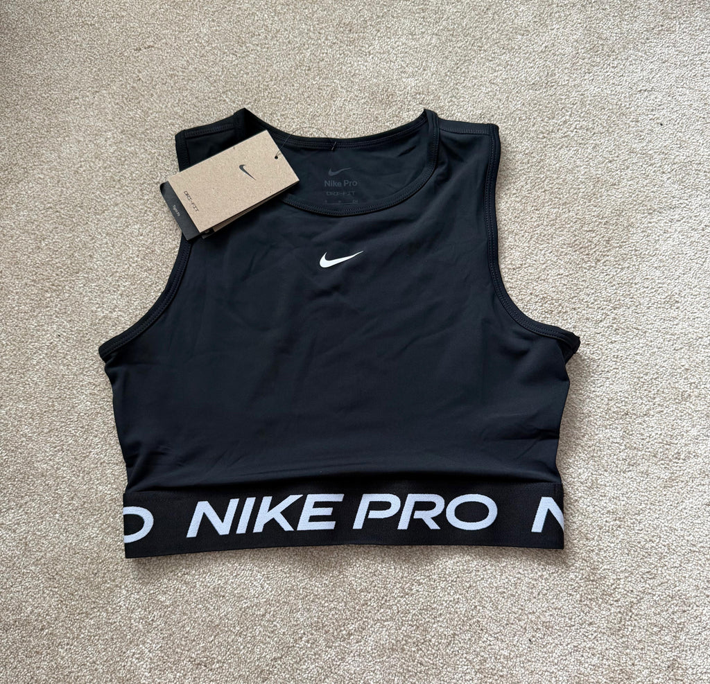 Nike Pro Dri-FIT Women's Crop Top & Full Length Nike Pro Leggings Black Size S