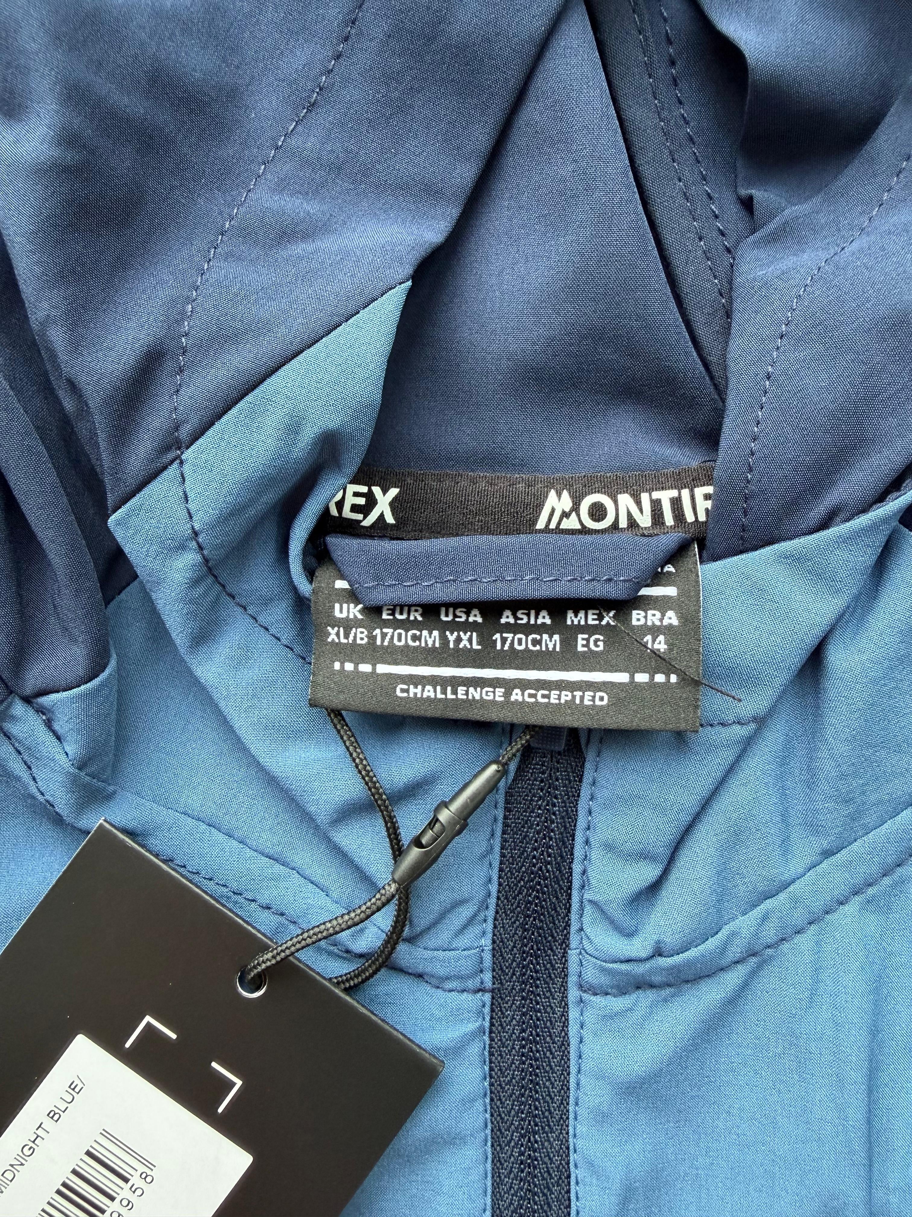 Montirex BOYS BALT Hooded Full Zip Windbreaker Jacket Blue Size XL BOYS