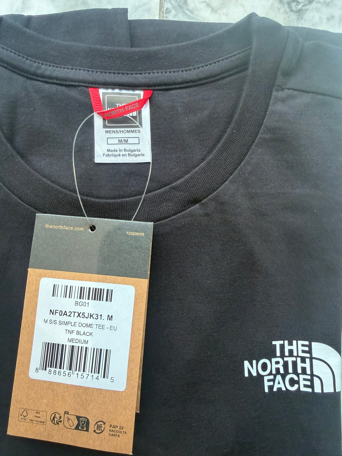 The North Face Men’s Black Logo Crew Neck Short Sleeve T-Shirt medium NF0A2TX5JK31