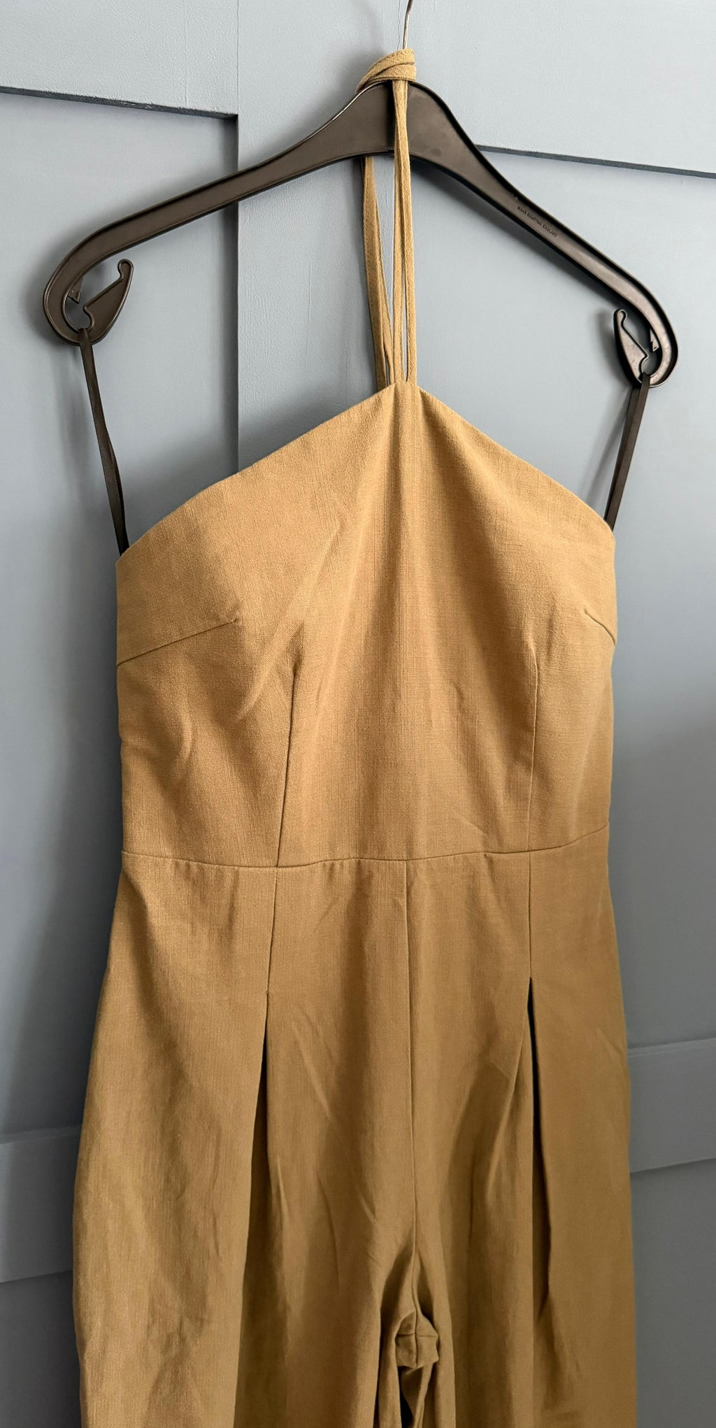 Boohoo Khaki Halter Jumpsuit size 10