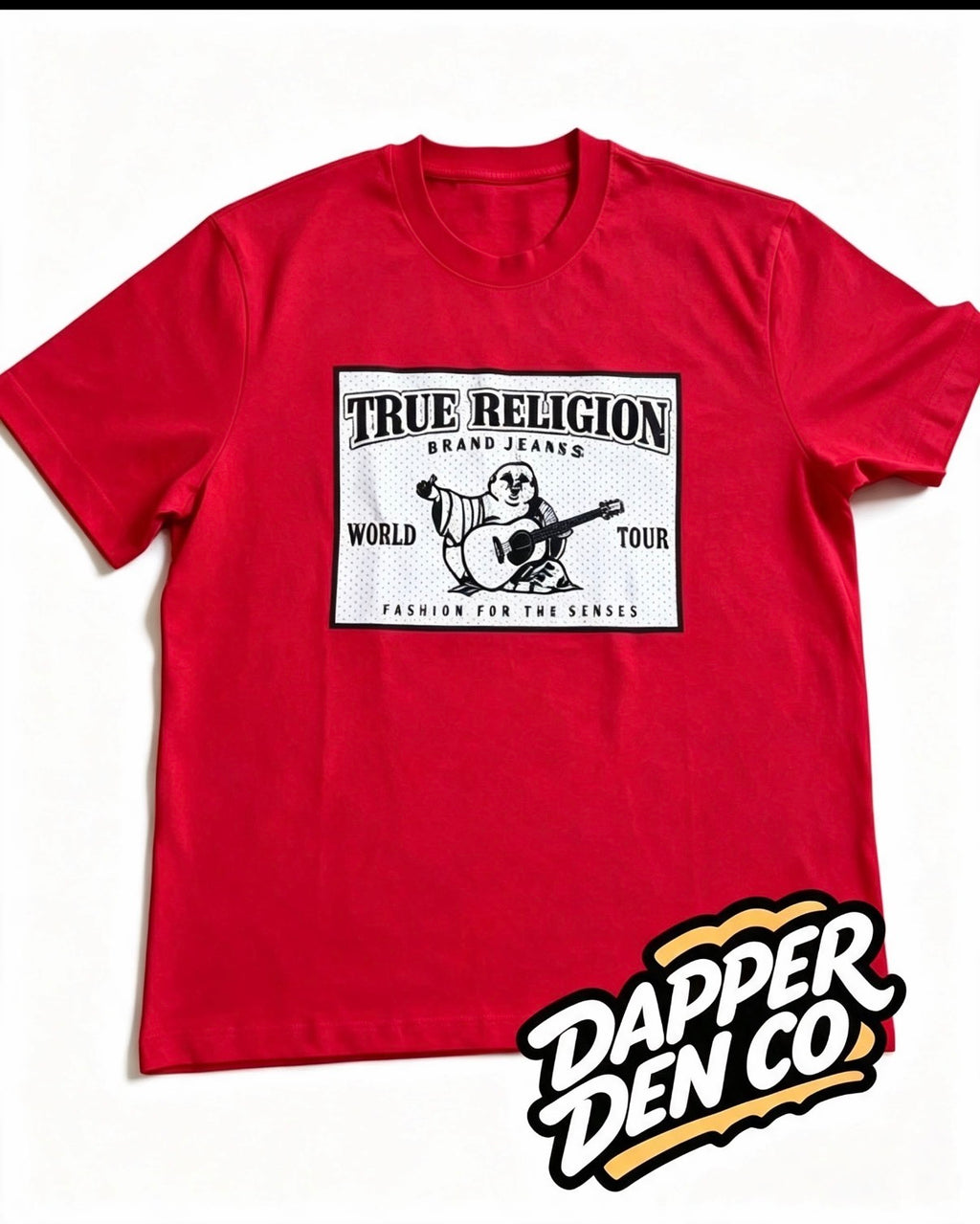 True Religion Men’s Red Logo Graphic Print Crew Neck Short Sleeve T-Shirt XL
