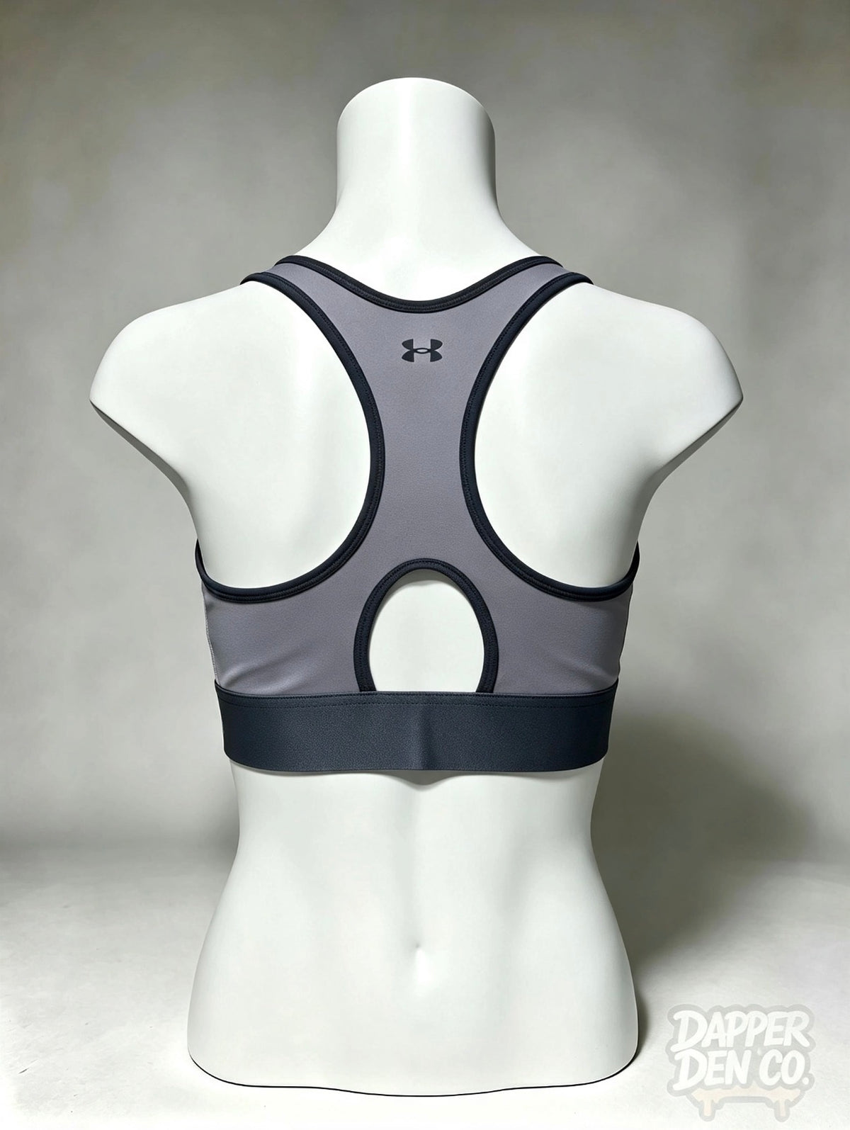 Under Armour Women's Medium Support Racerback Sports Bra SIZE XS Grey/Black