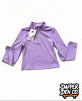 Montirex GIRLS Purple Long Sleeve 1/4 Zip Top LARGE
