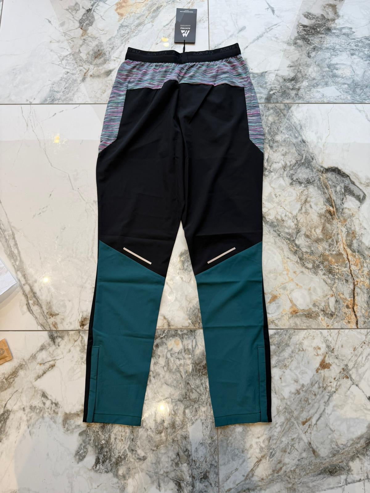 Montirex Trail 2.0 Men's Black/Green Colourblock Track Pant Pockets XS