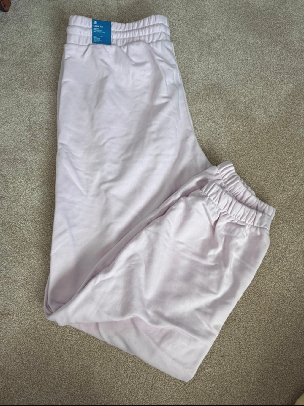 adidas Originals Pink Loose Fit WOMENS Straight Leg Sweatpants Pockets XL