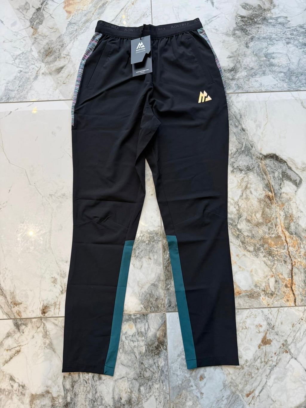 Montirex Trail 2.0 Men's Black/Green Colourblock Track Pant Pockets XS