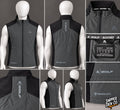 Montirex Men’s Golf Gilet Waistcoat Grey/Black S Full Zip PrimaLoft