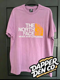 The North Face Men’s Purple Logo Graphic Print Crew Neck T-Shirt Short Sleeve M