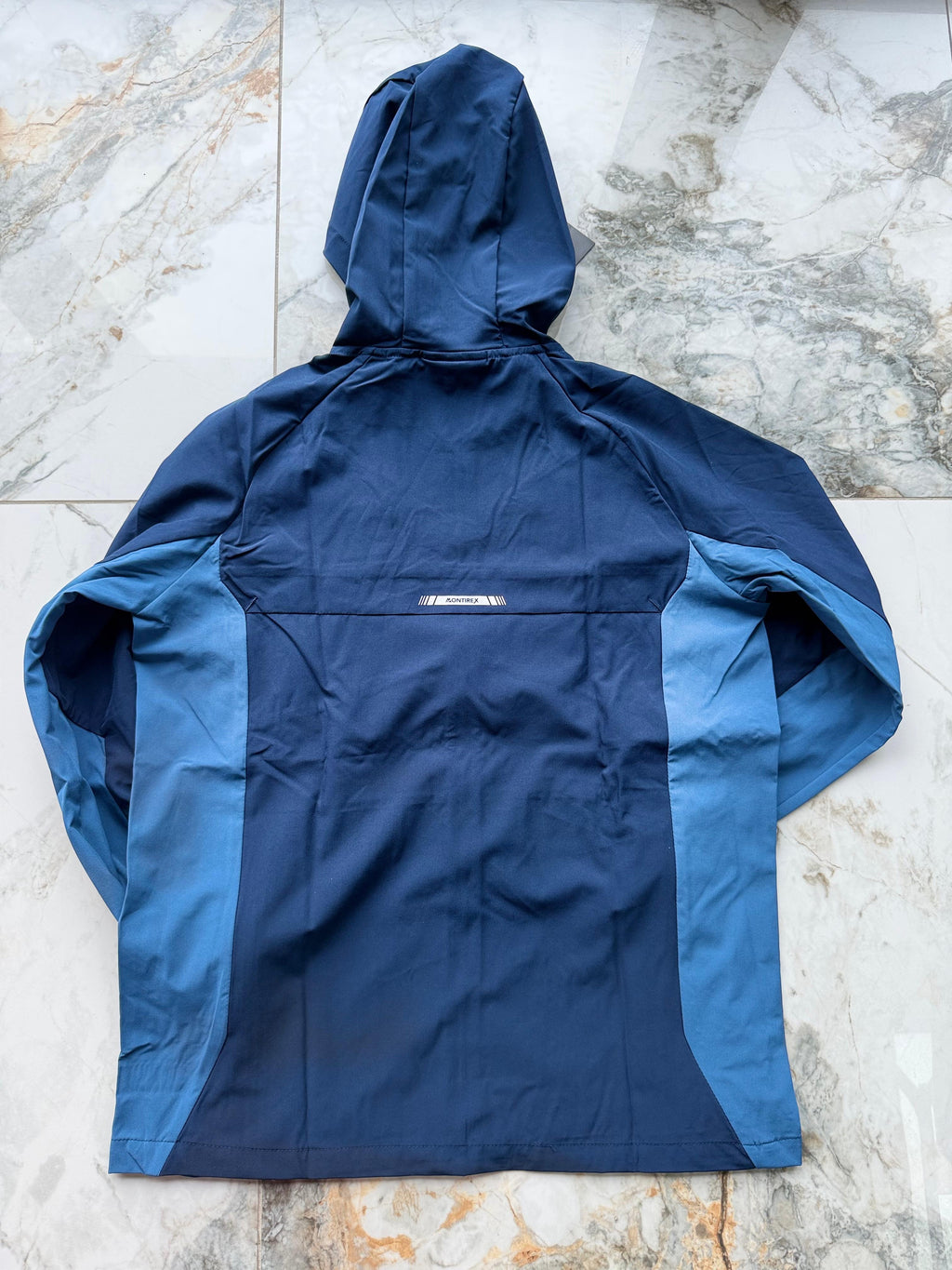 Montirex BOYS BALT Hooded Full Zip Windbreaker Jacket Blue Size XL BOYS