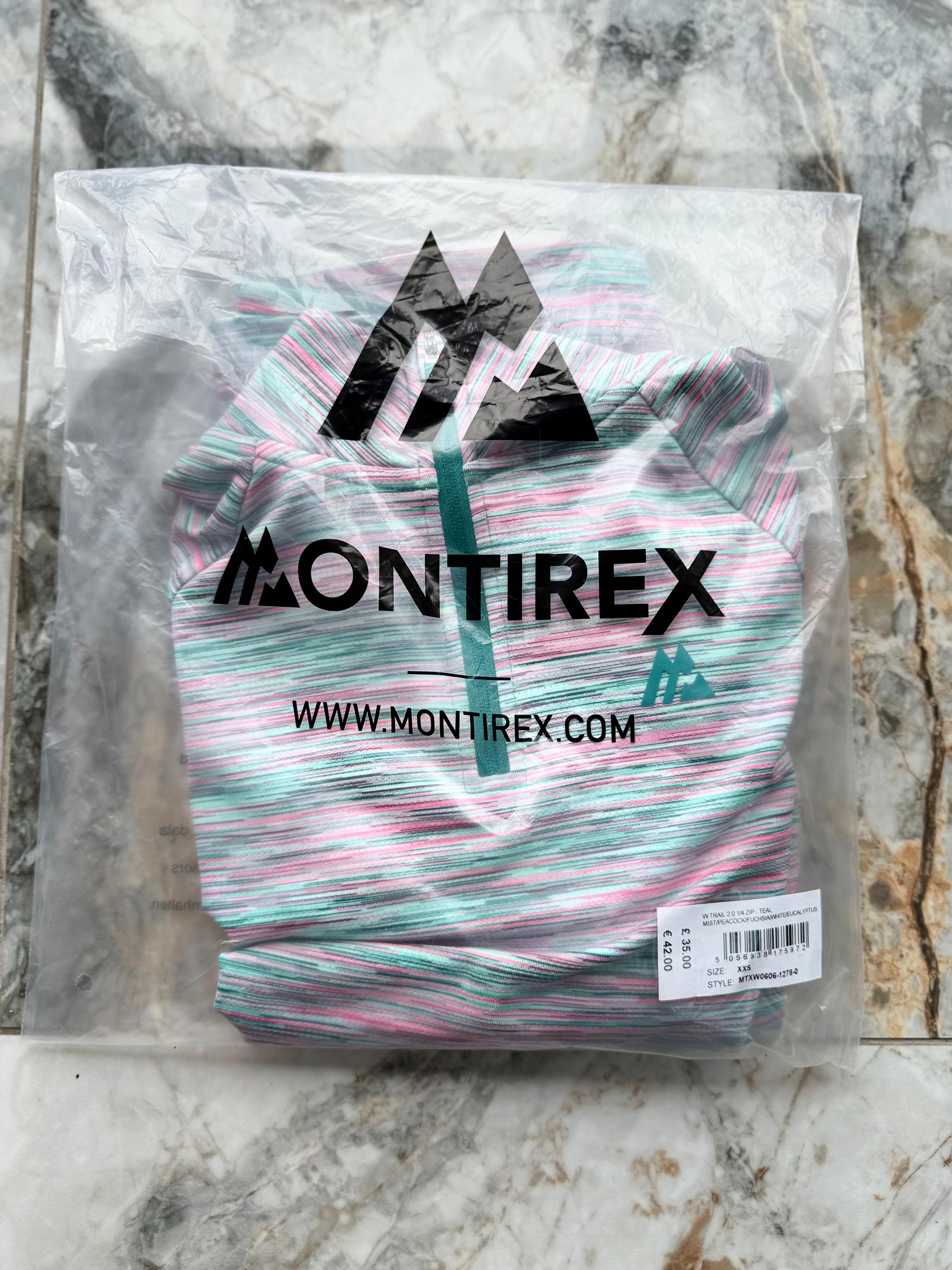 Montirex Women's 1/4 Zip Mock Neck Striped Activewear Top Multicolour XXS