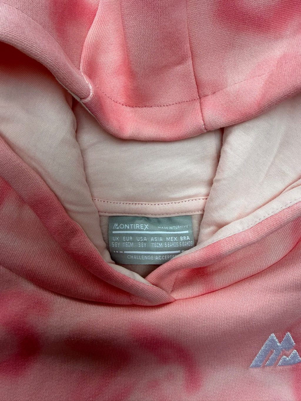 Montirex Girls Pink Marbled Fleece Tracksuit Set Hoodie & Trousers 5-6Y