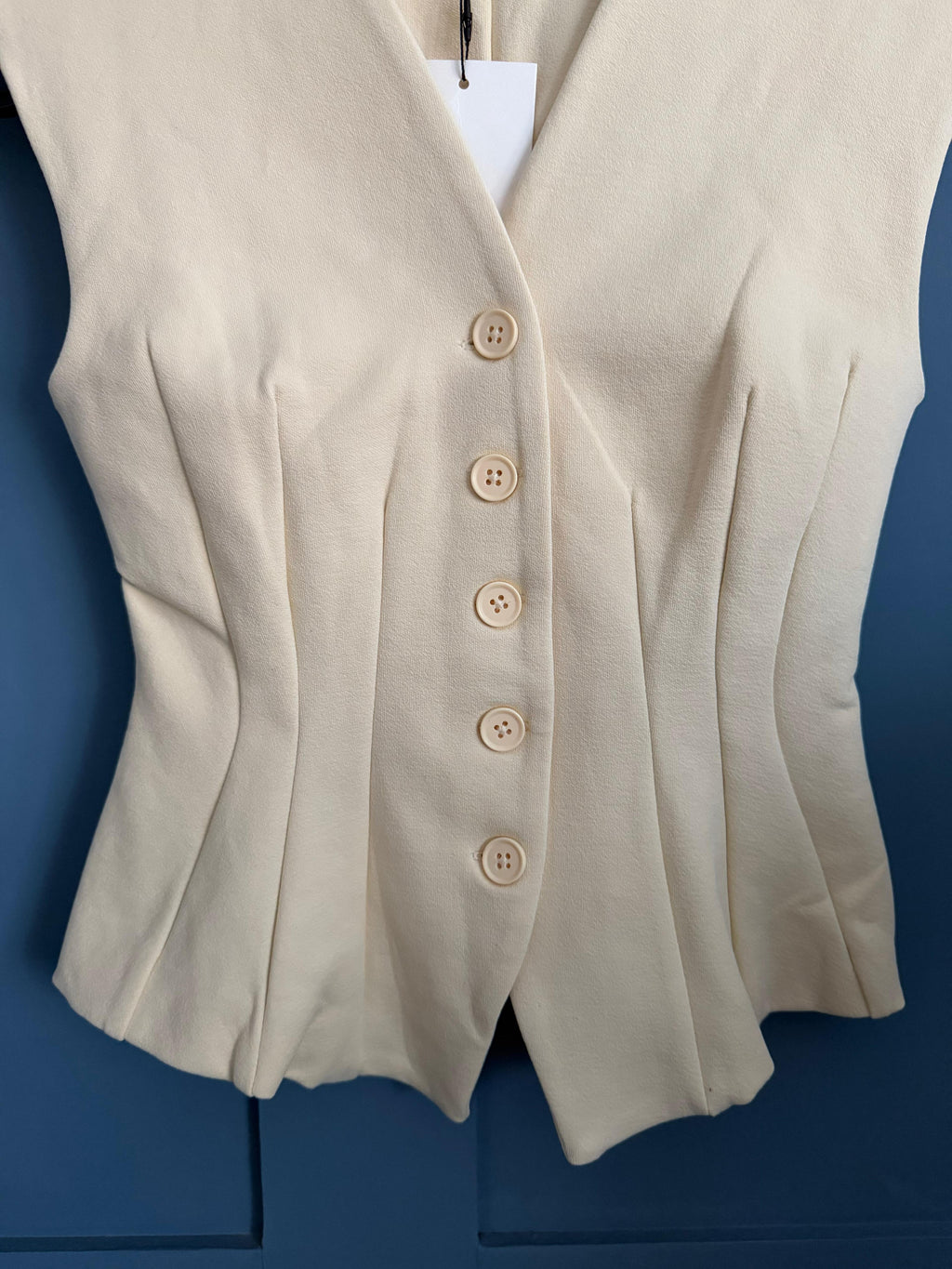 Zara 2 Piece interlock baloon trouser and buttoned waistcoat size S