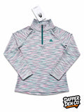 Montirex Women's 1/4 Zip Mock Neck Striped Activewear Top Multicolour XXS