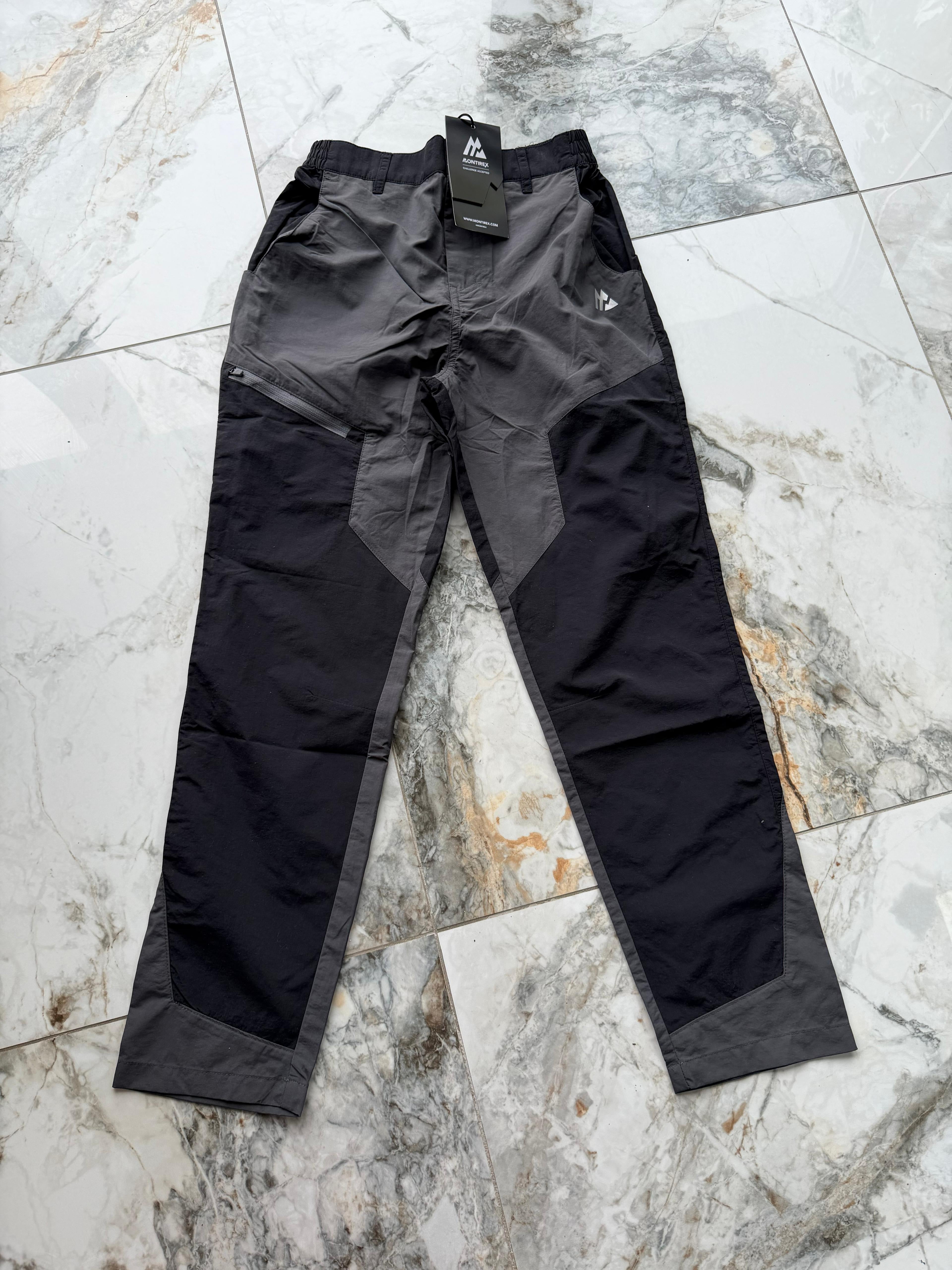 Montirex Boys Black Hiking/Camping Trousers, Polyester, Size L Age 12-13