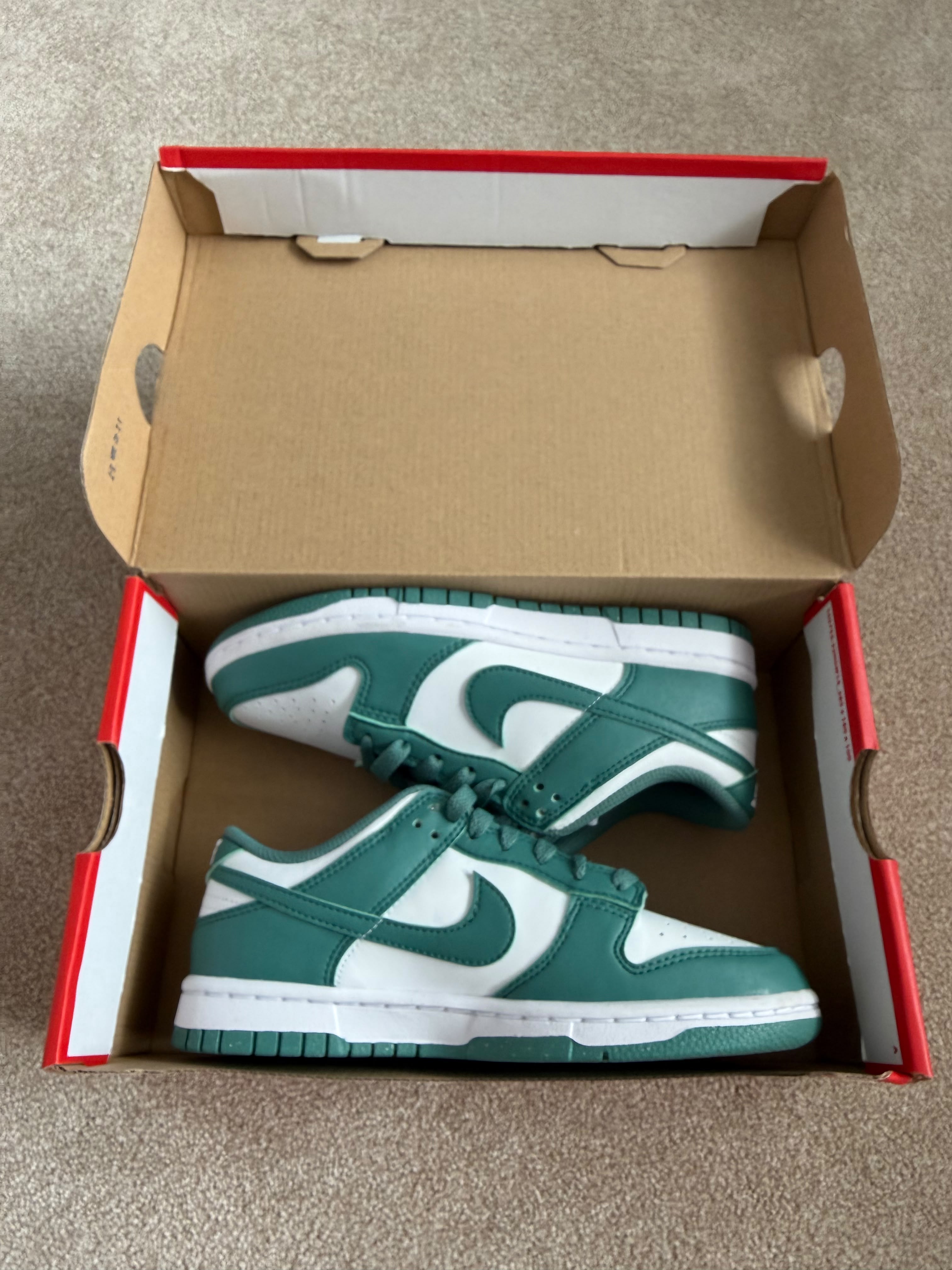 Nike Dunk Low Next Nature Women's Green/White Lace-Up Trainers UK 3 EU 36