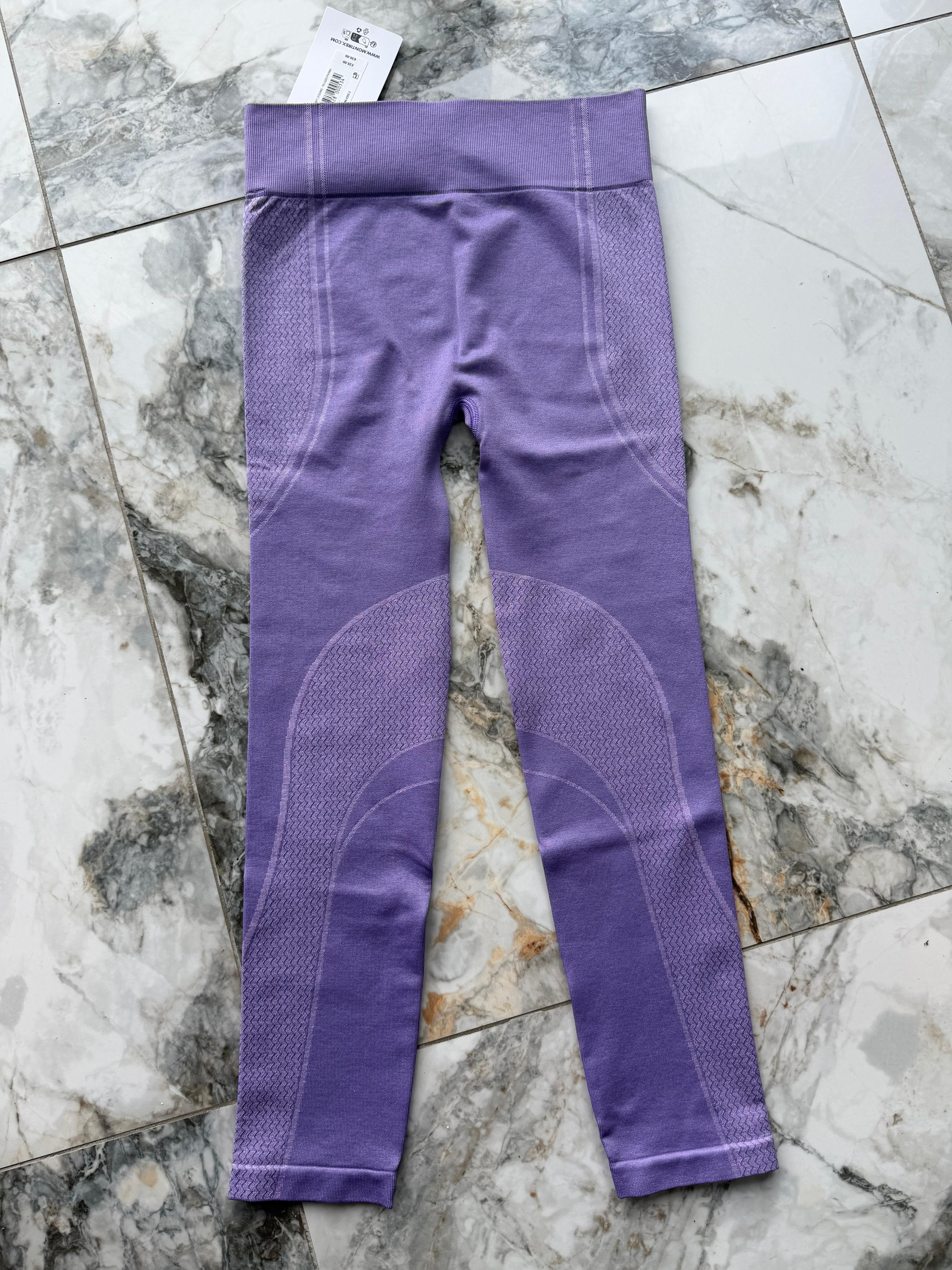 Montirex Harmony Girls  Purple Ankle Leggings Size M Stretch Elastic Waist
