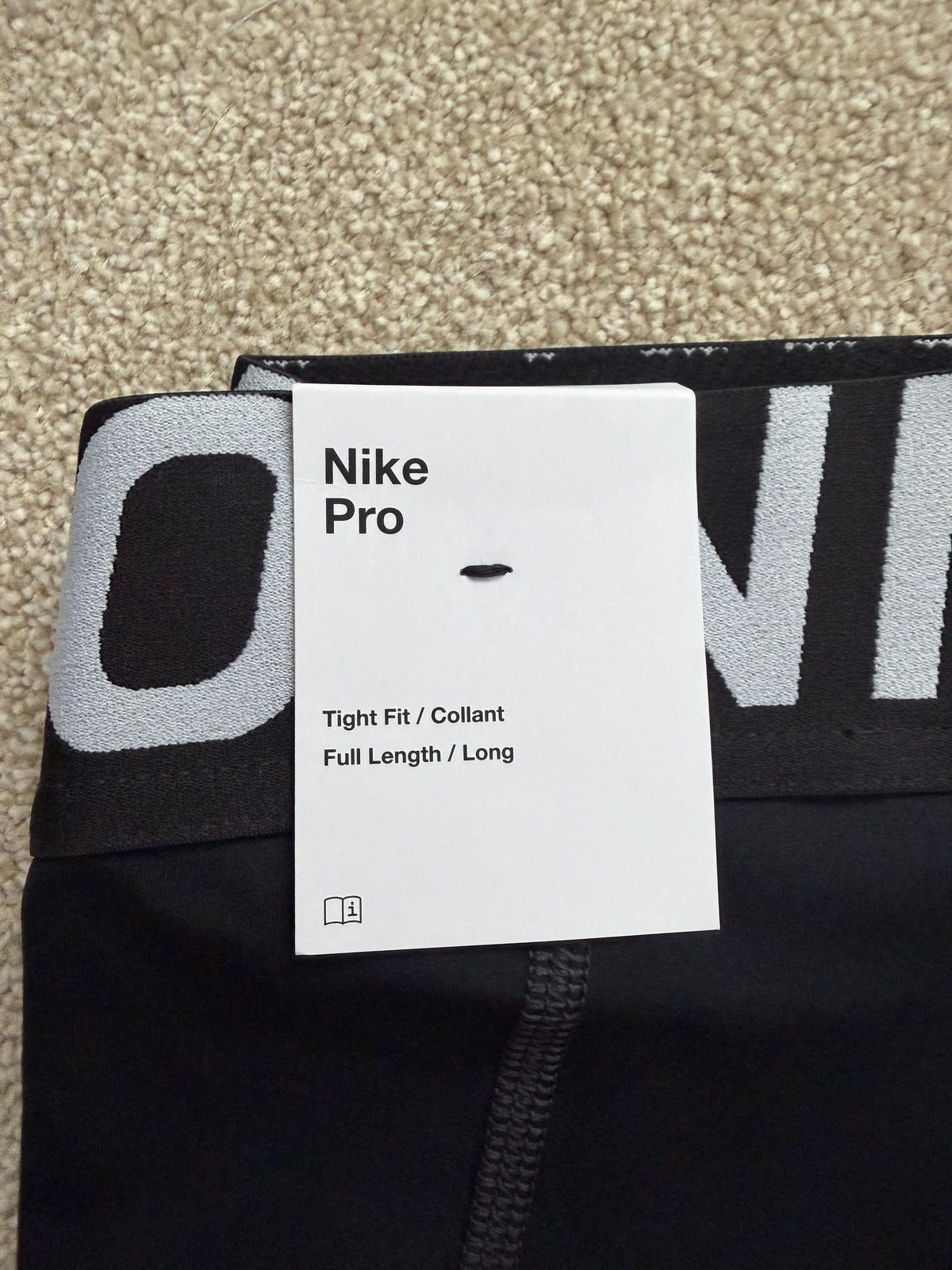 Nike Pro Dri-FIT Women's Crop Top & Full Length Nike Pro Leggings Black Size S