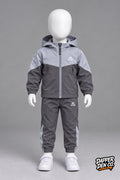 Montirex Boys Grey Hooded Zip Tracksuit Set Jacket & Trousers 3-4 Years