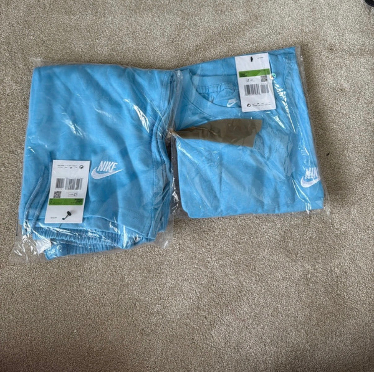 Nike Logo Men's 2pc T-Shirt & Shorts Outfit Set Blue XL Standard Fit