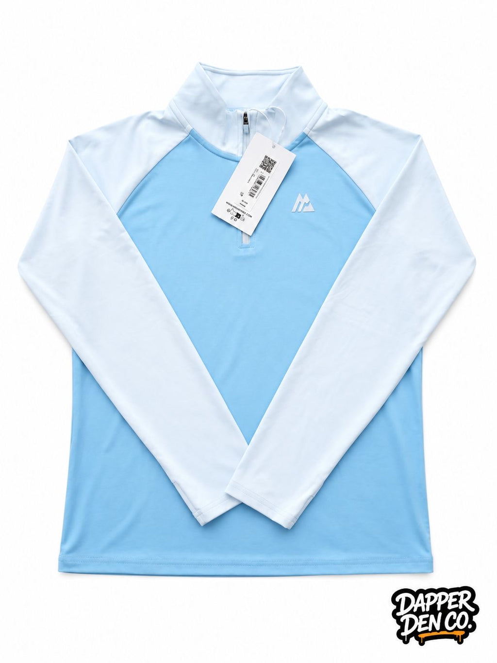 Montirex girls 1/4 Zip Collared Colourblock Activewear Top Blue Size L