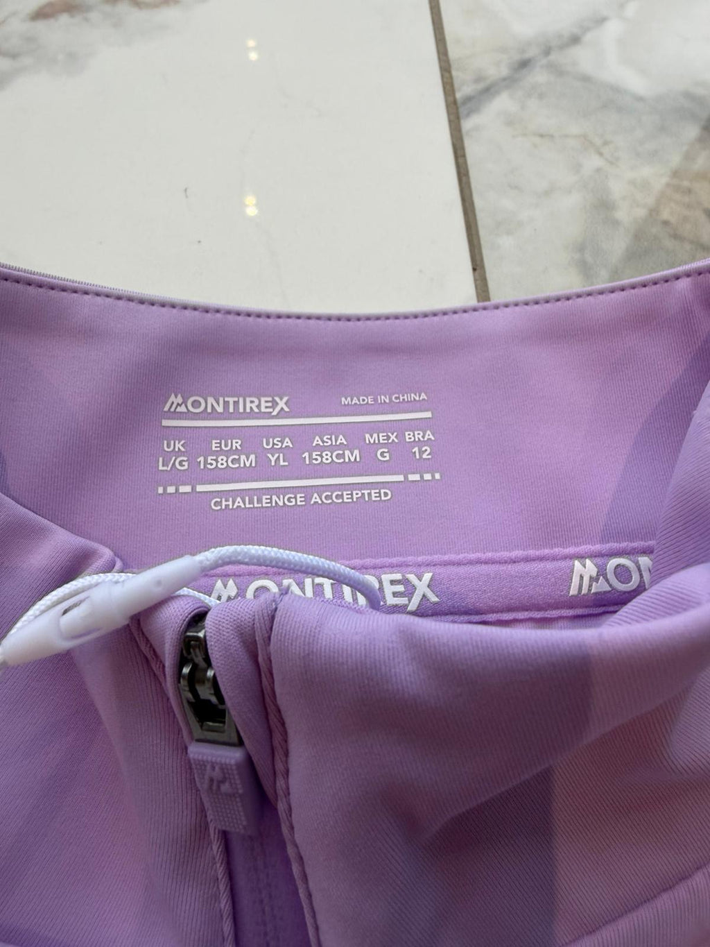 Montirex GIRLS Purple 2pc Leggings & Long Sleeve 1/4 Zip Top Set LARGE/MEDIUM