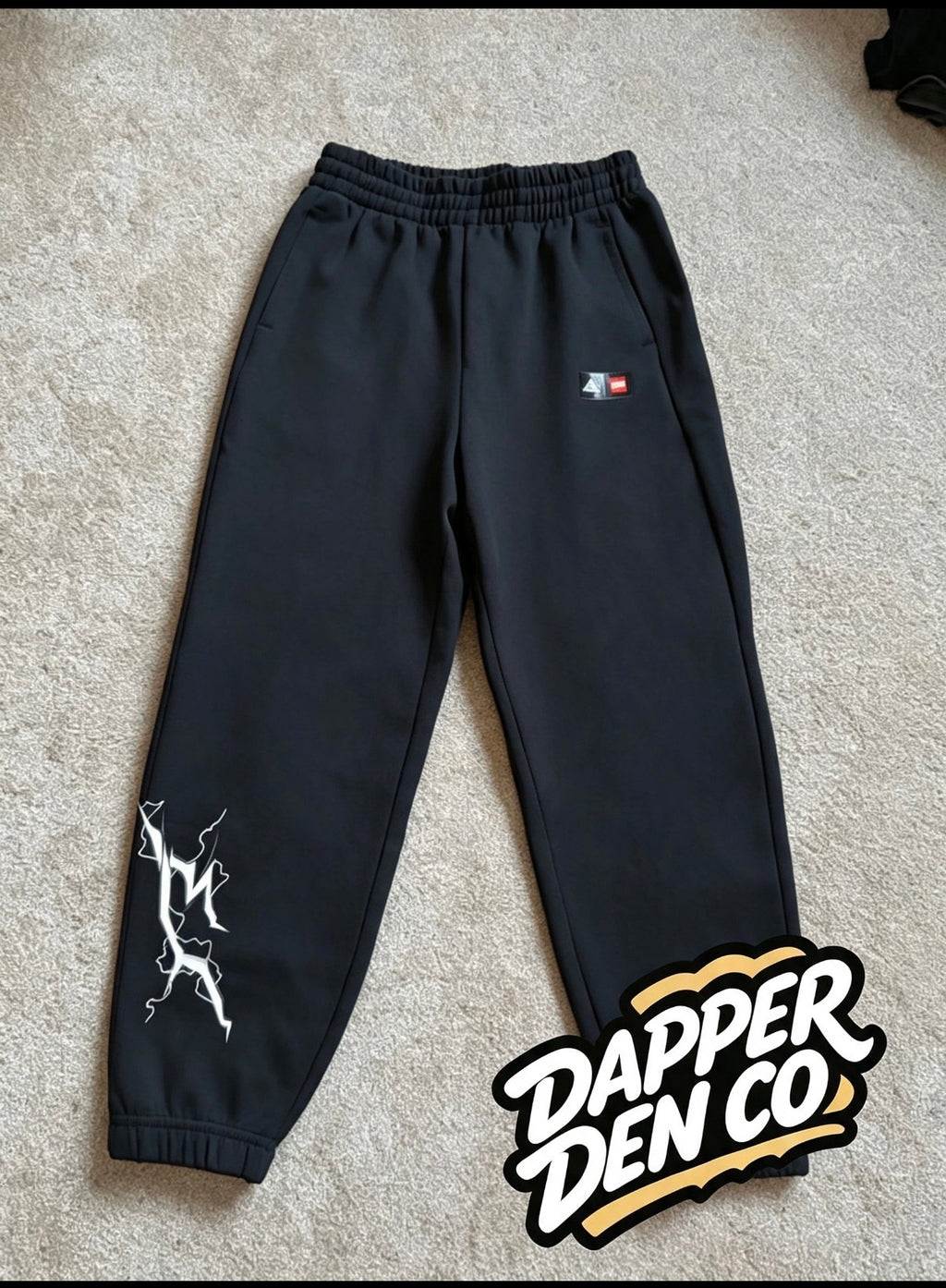 adidas x LEGO U LEGO V Pant Black Fleece Jogger Trousers Pockets Size S Teens