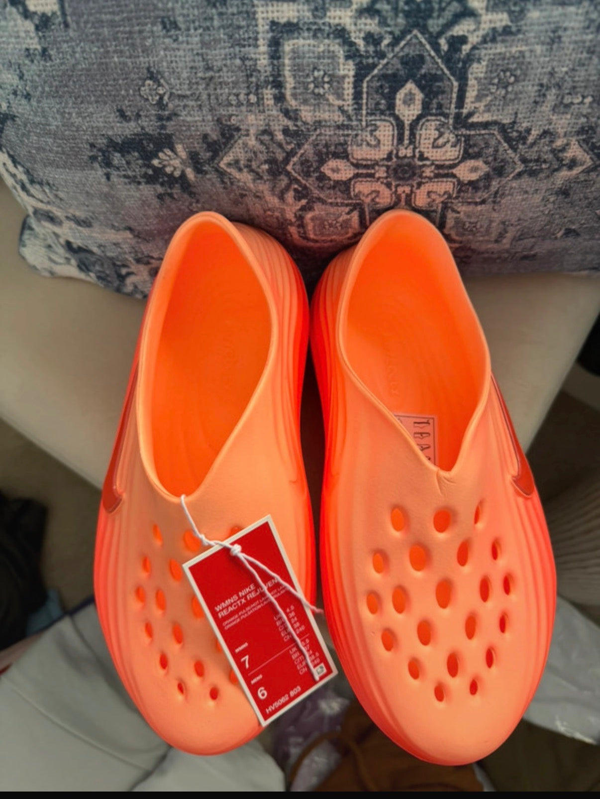Nike ReactX Rejuven8 Women's Orange Slip-On Low Top Trainers UK 4.5 US 7