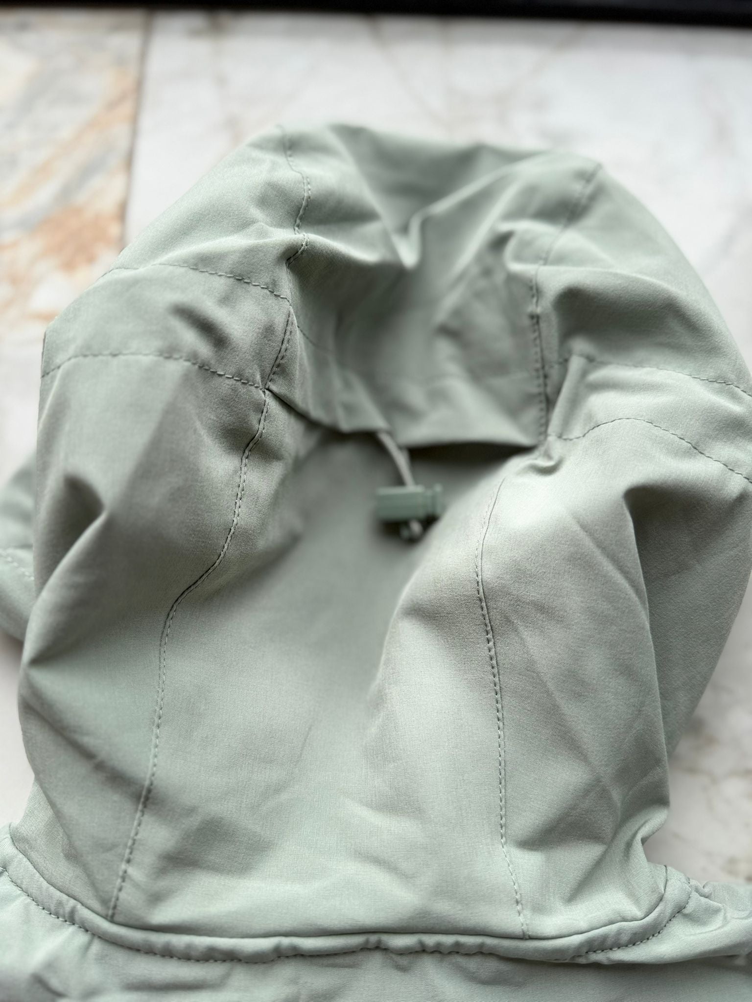 Montirex Men's Swift Hooded Full Zip Windbreaker Jacket Grey/Green Size Small