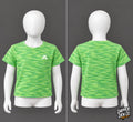 Montirex Girls Green Heathered Short Sleeve Crew Neck T-Shirt Size L/G 9-12