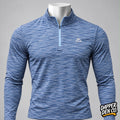 Montirex Trail 2.0 Men's Blue/Grey Polyester 1/4 Zip Mock Neck Top XL