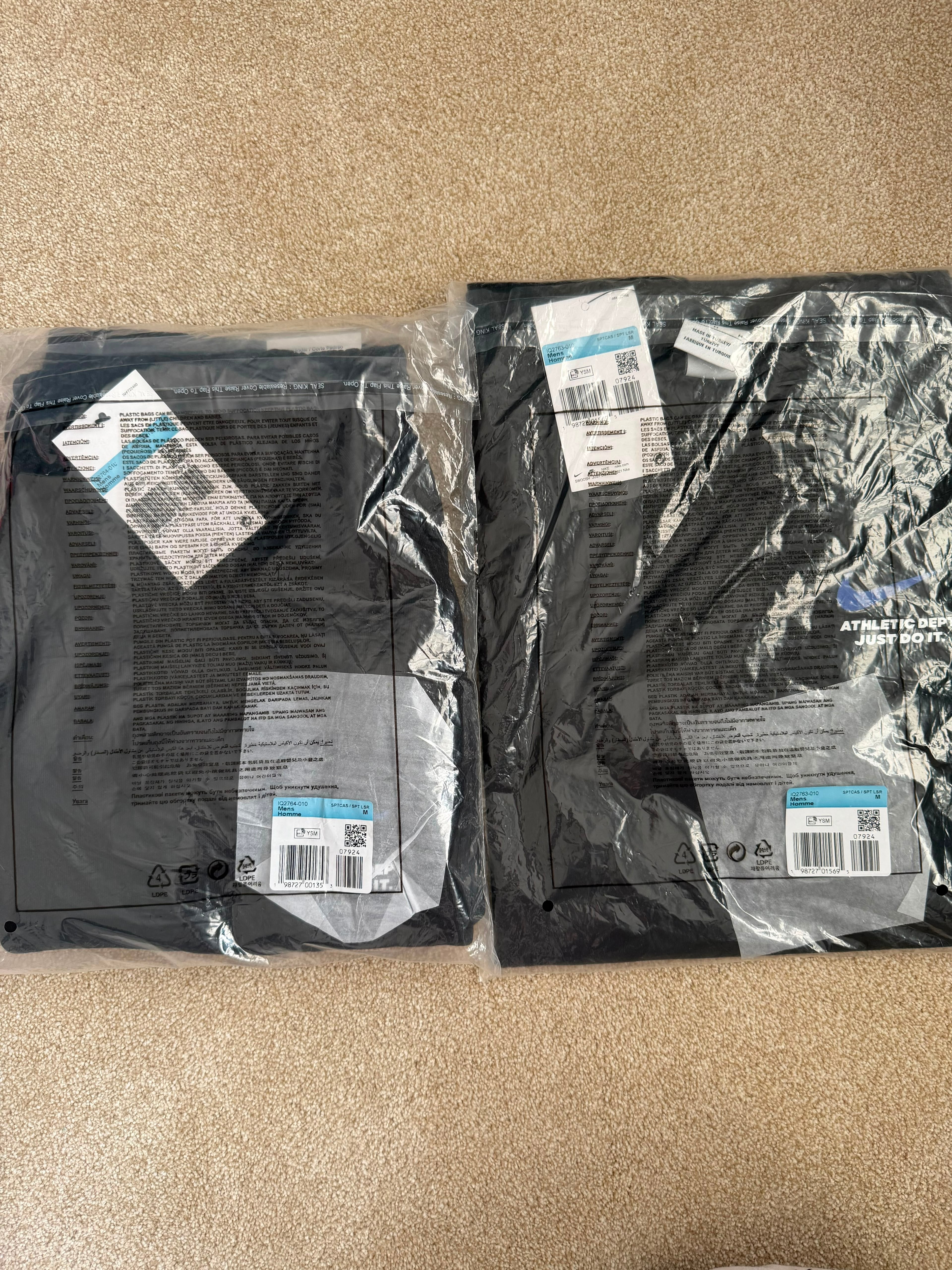 Nike Athletic Dept Just Do It Logo 2pc T-Shirt & Shorts Set Black/Blue MEDIUM