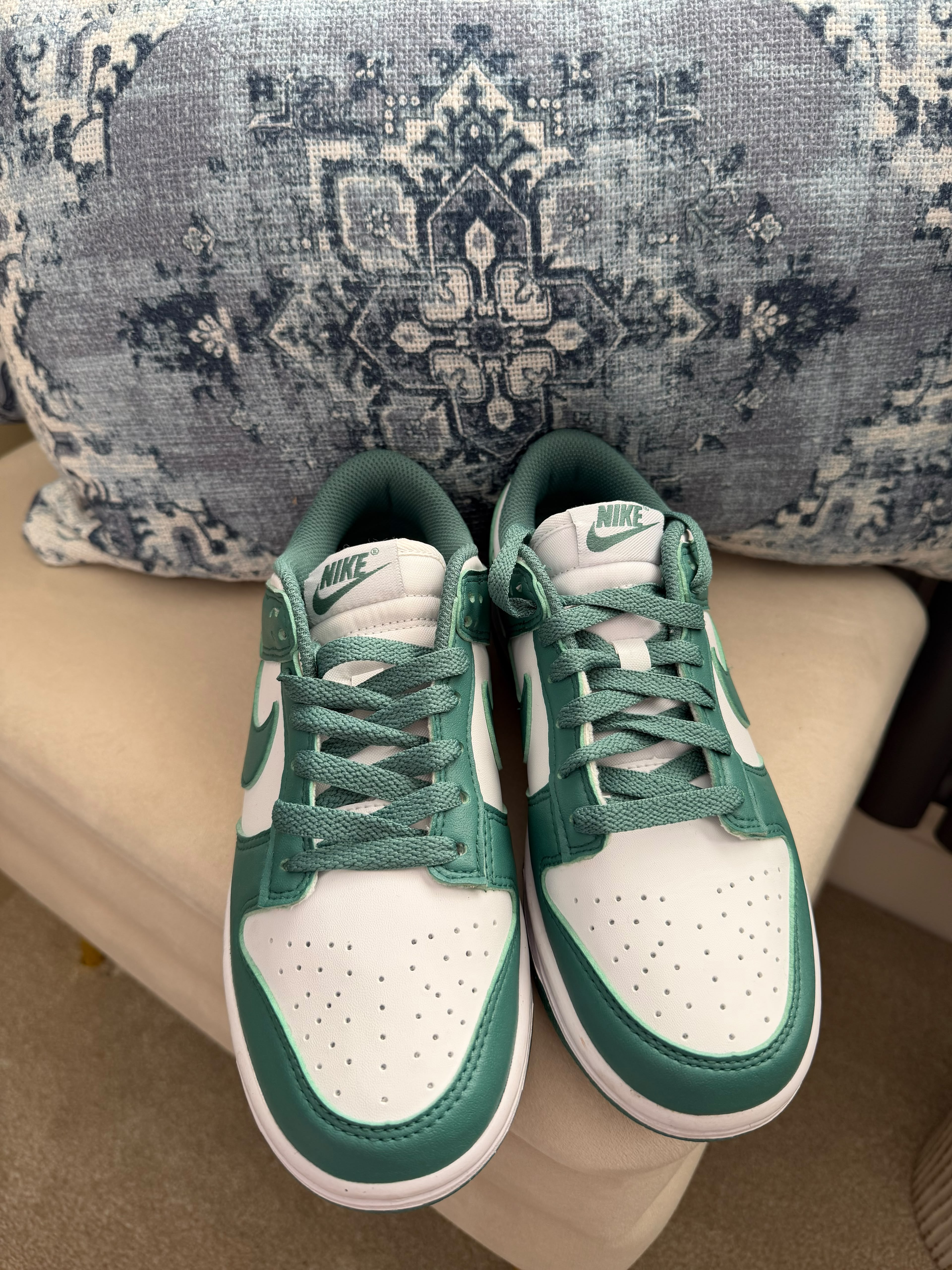 Nike Dunk Low Next Nature Women's Green/White Lace-Up Trainers UK 3 EU 36