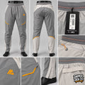 Montirex Men's Grey/Beige Polyester Track Pants Pockets Drawstring 2XL