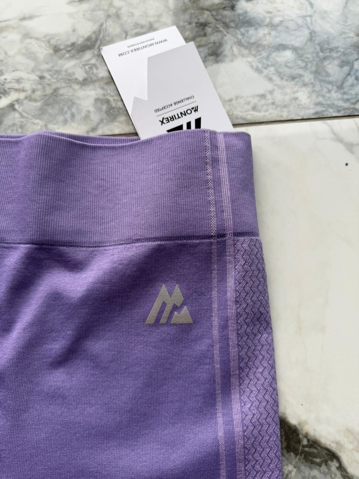 Montirex Harmony Girls  Purple Ankle Leggings Size M Stretch Elastic Waist