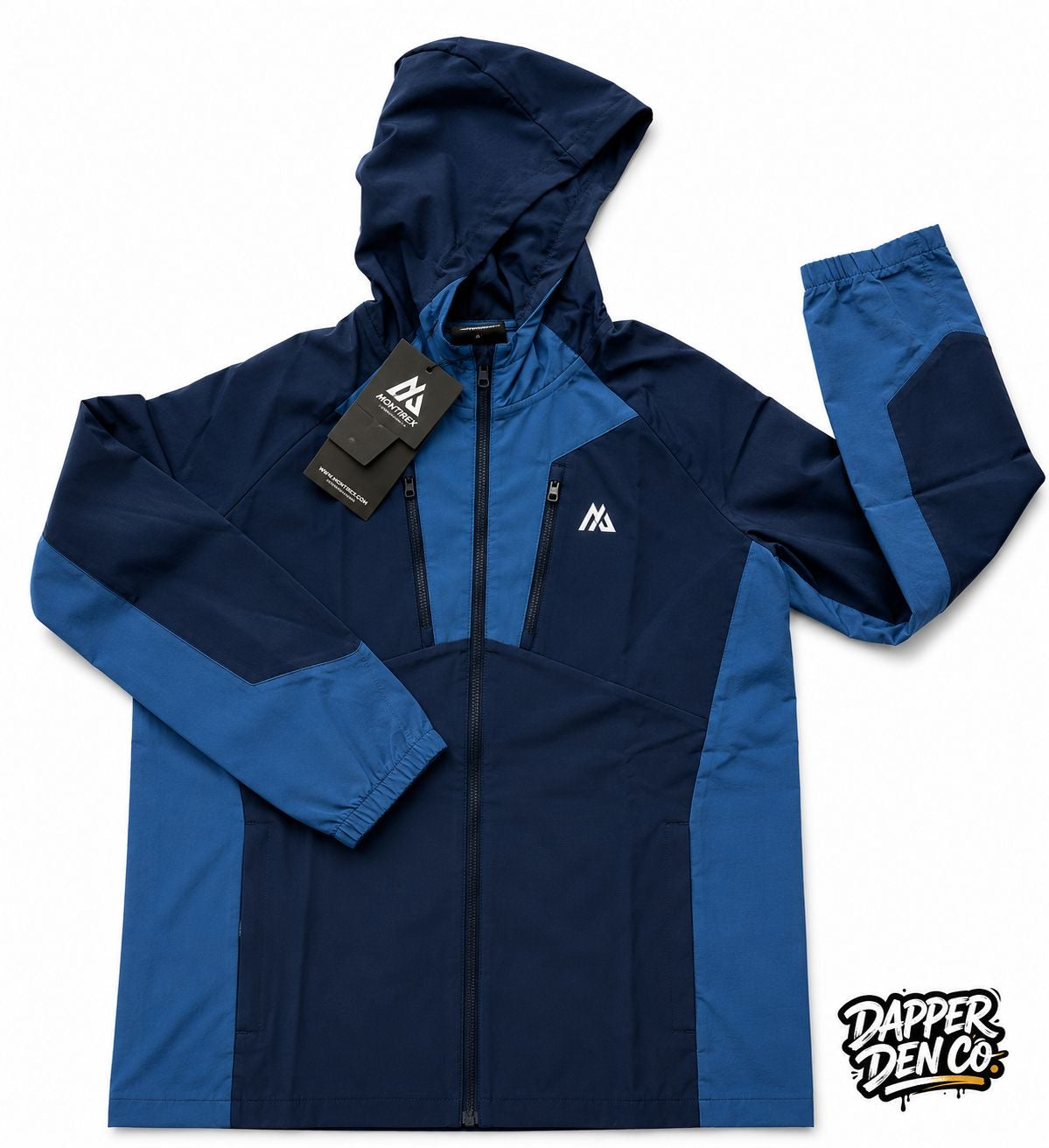 Montirex BOYS BALT Hooded Full Zip Windbreaker Jacket Blue Size XL BOYS