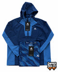 Montirex Men's 2pc Hooded Full Zip Track Jacket & T-Shirt Pockets Blue XL