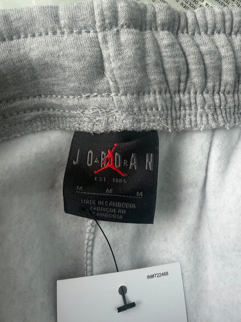 Jordan Men's Grey Fleece Athletic Shorts M Standard Fit Pockets FJ7782-091