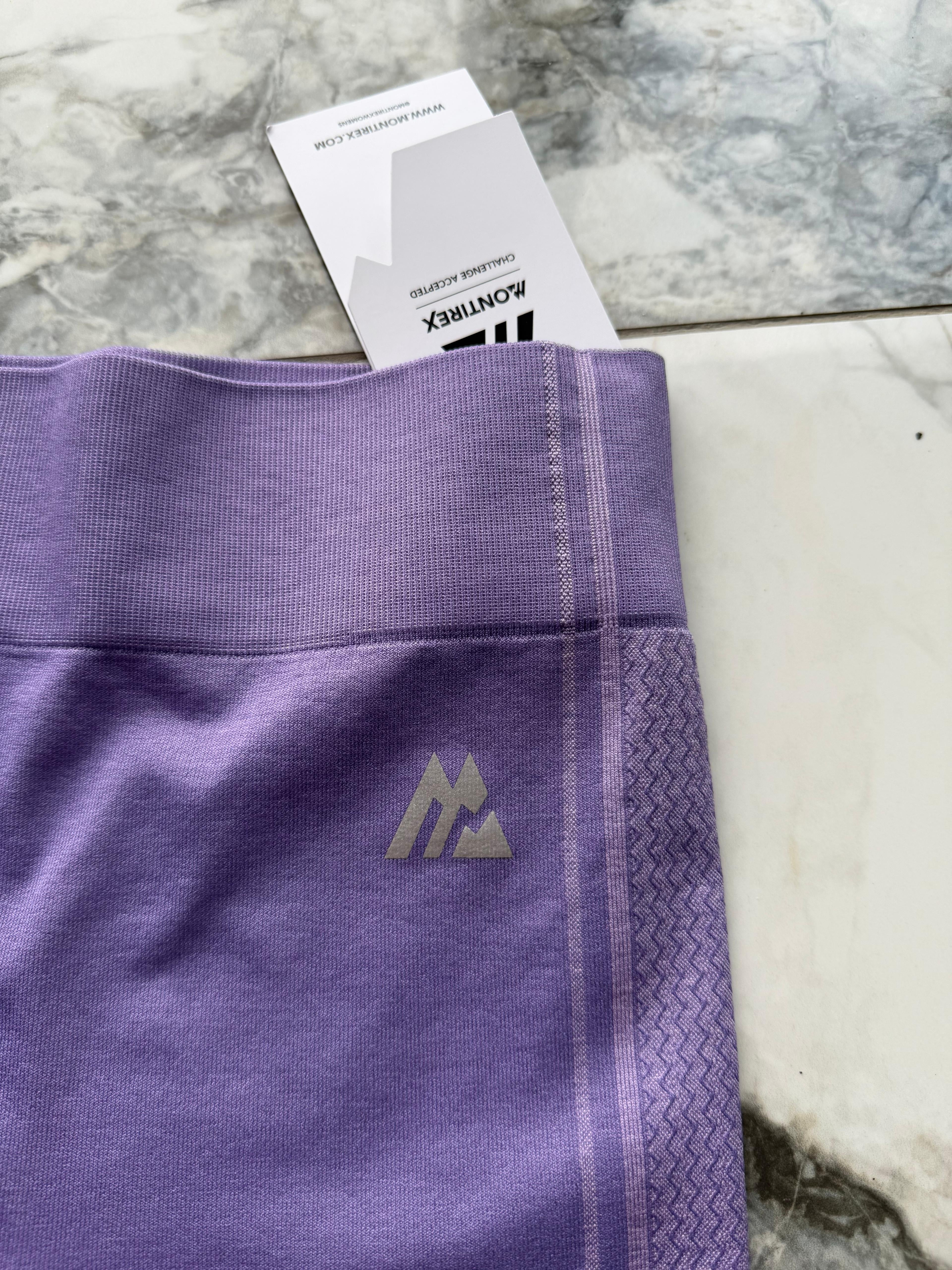 Montirex Harmony Girls  Purple Ankle Leggings Size M Stretch Elastic Waist