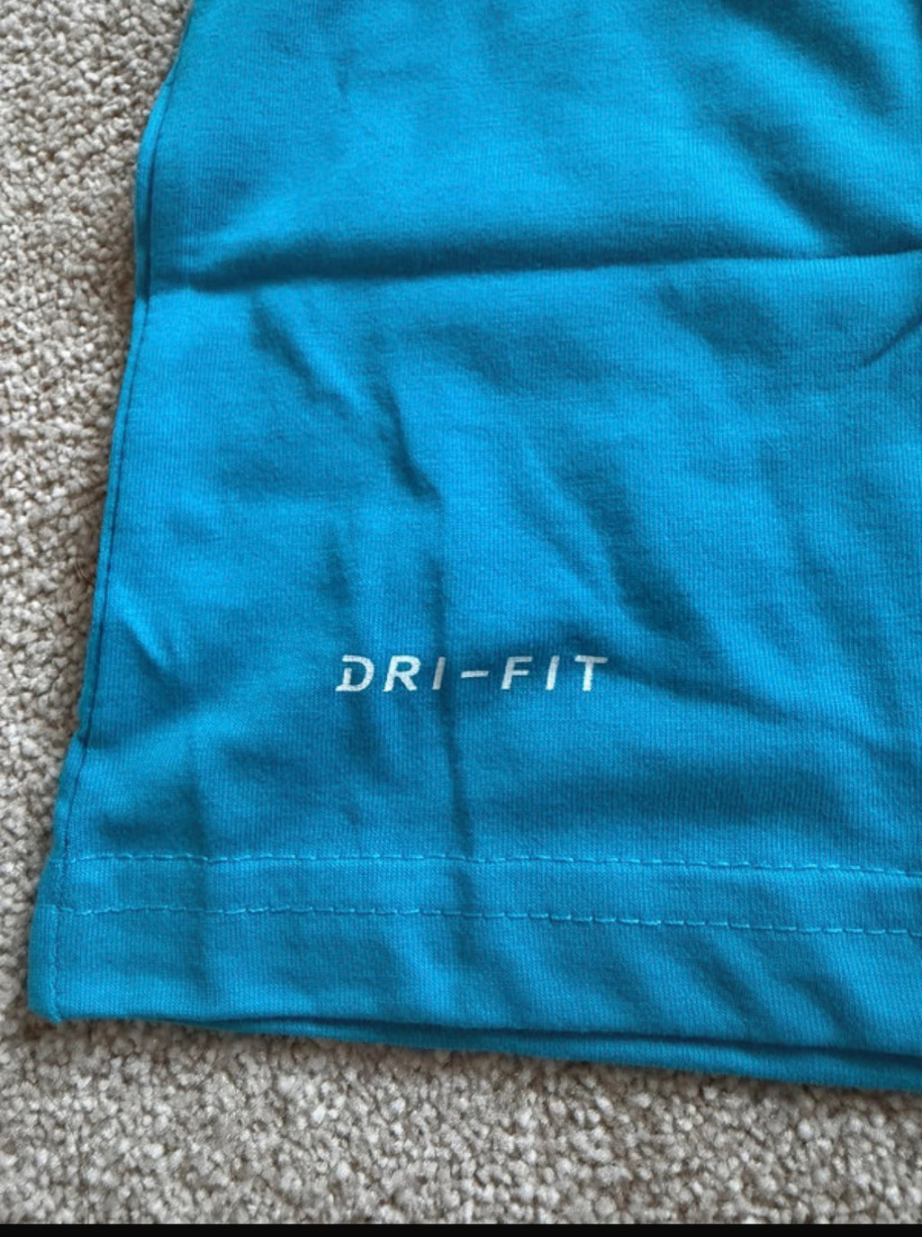 Nike The Nike Tee Dri-FIT Men's Blue Polyester Logo Crew Neck T-Shirt Size S
