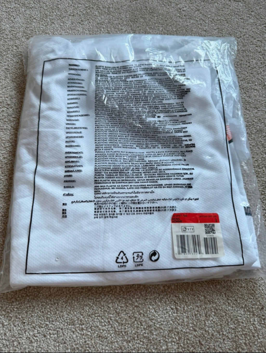 Nike Dri-FIT Men's White Moisture Miler T-Shirt Size L DQ5997-100