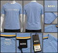 BOSS Men’s Blue Logo Graphic Print Sun Protection Crew Neck T-Shirt L
