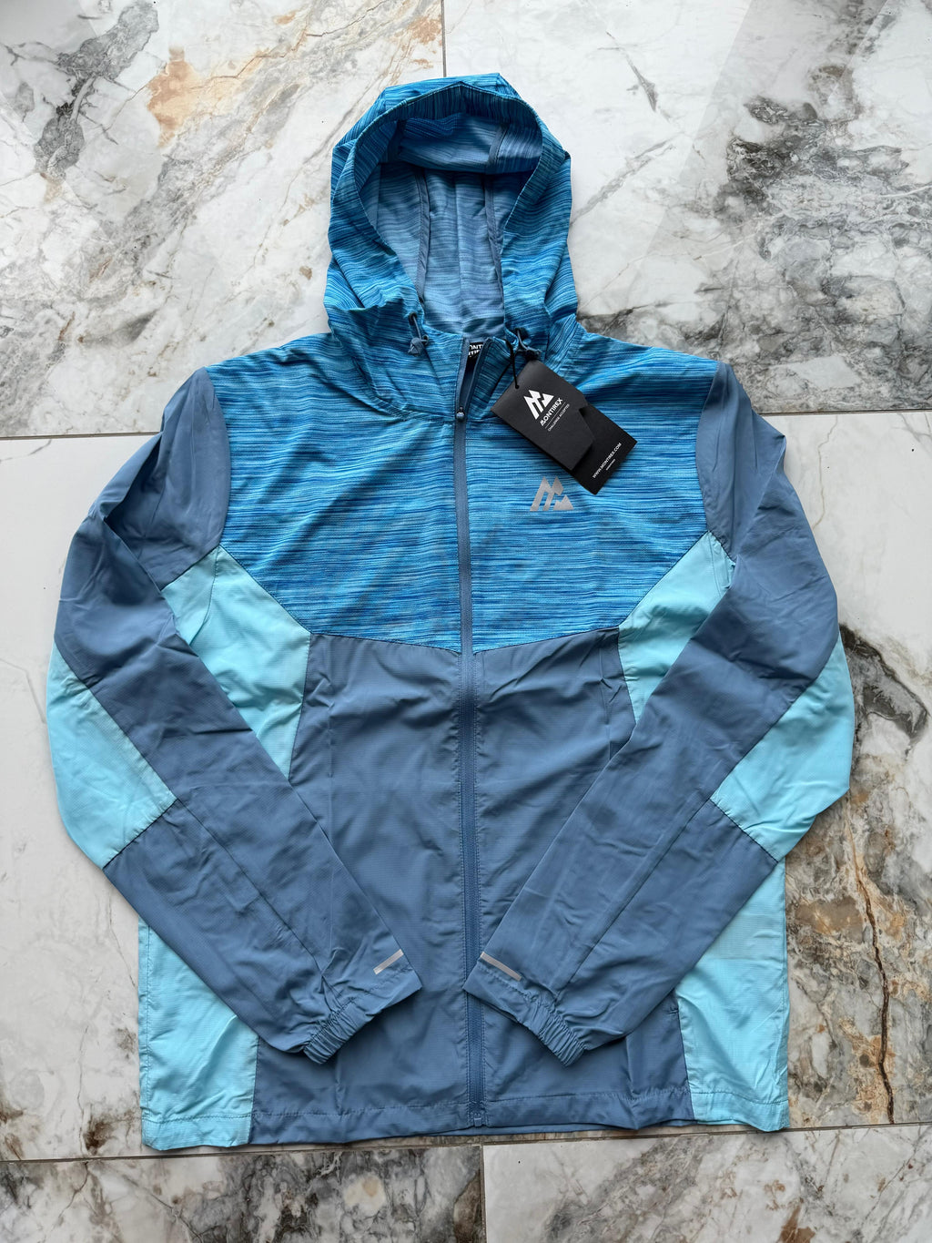 Montirex Trail 3.0 Men’s Hooded Full Zip Windbreaker Jacket Blue Size Medium