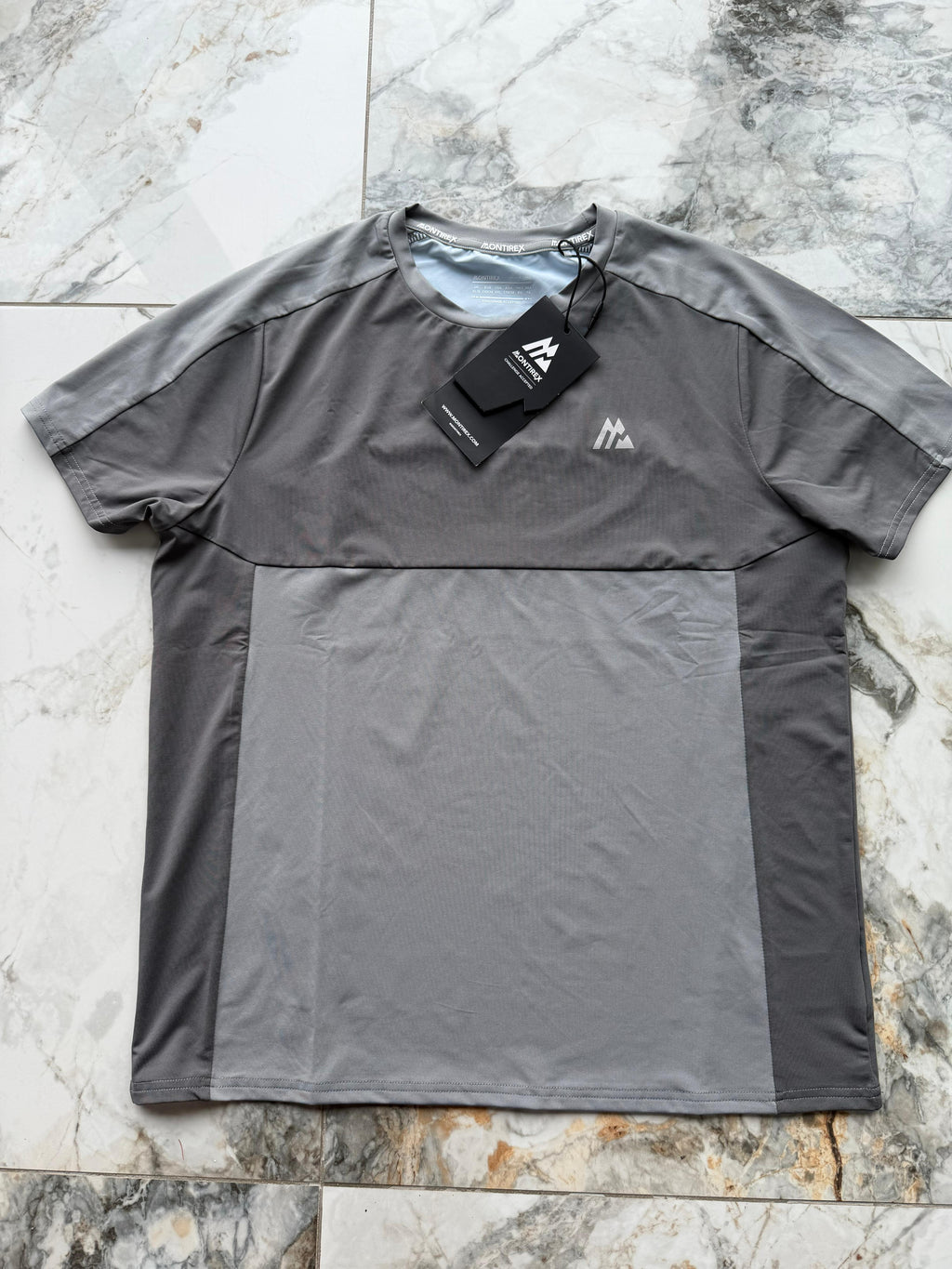 Montirex Logo BOYs 2pc T-Shirt & Track Pants Set Drawstring Grey/Black XL /L