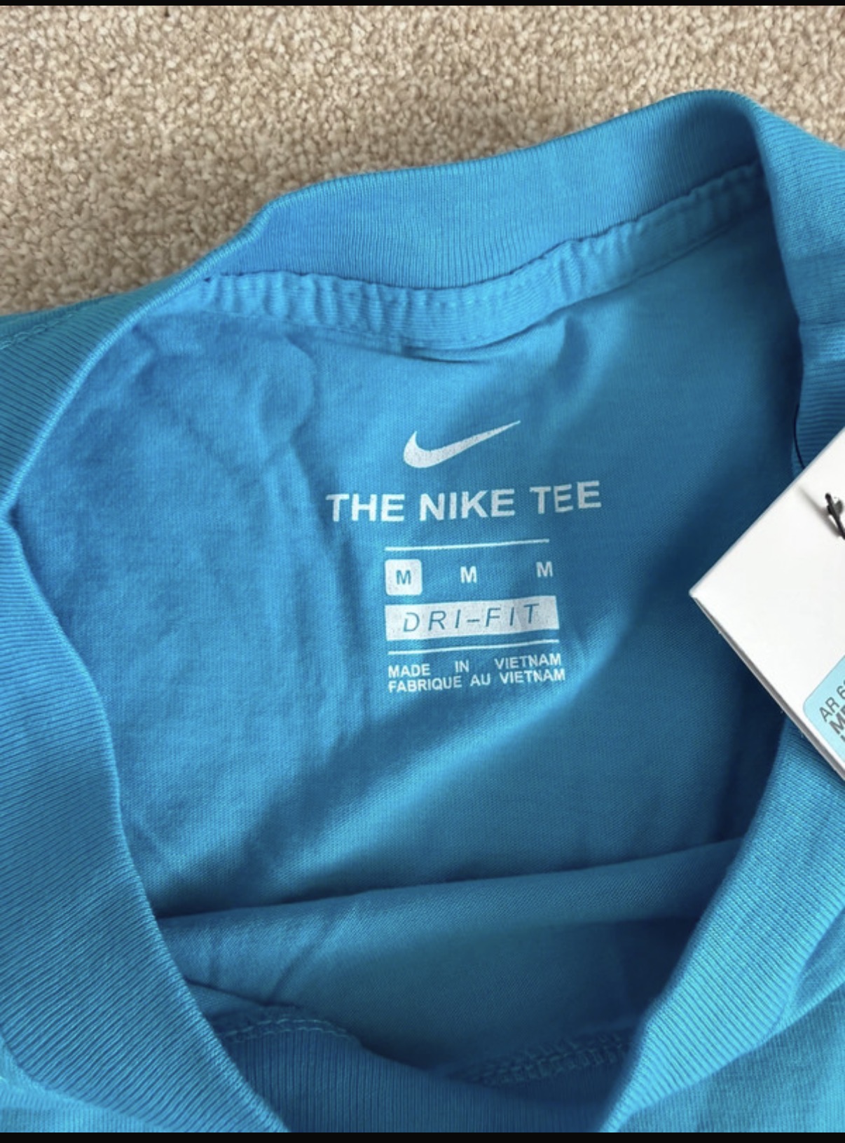 Nike Dri-FIT Men's Blue Crew Neck T-Shirt Size M AR6029-447