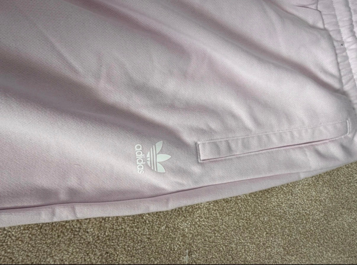 adidas Originals Pink Loose Fit WOMENS Straight Leg Sweatpants Pockets XL