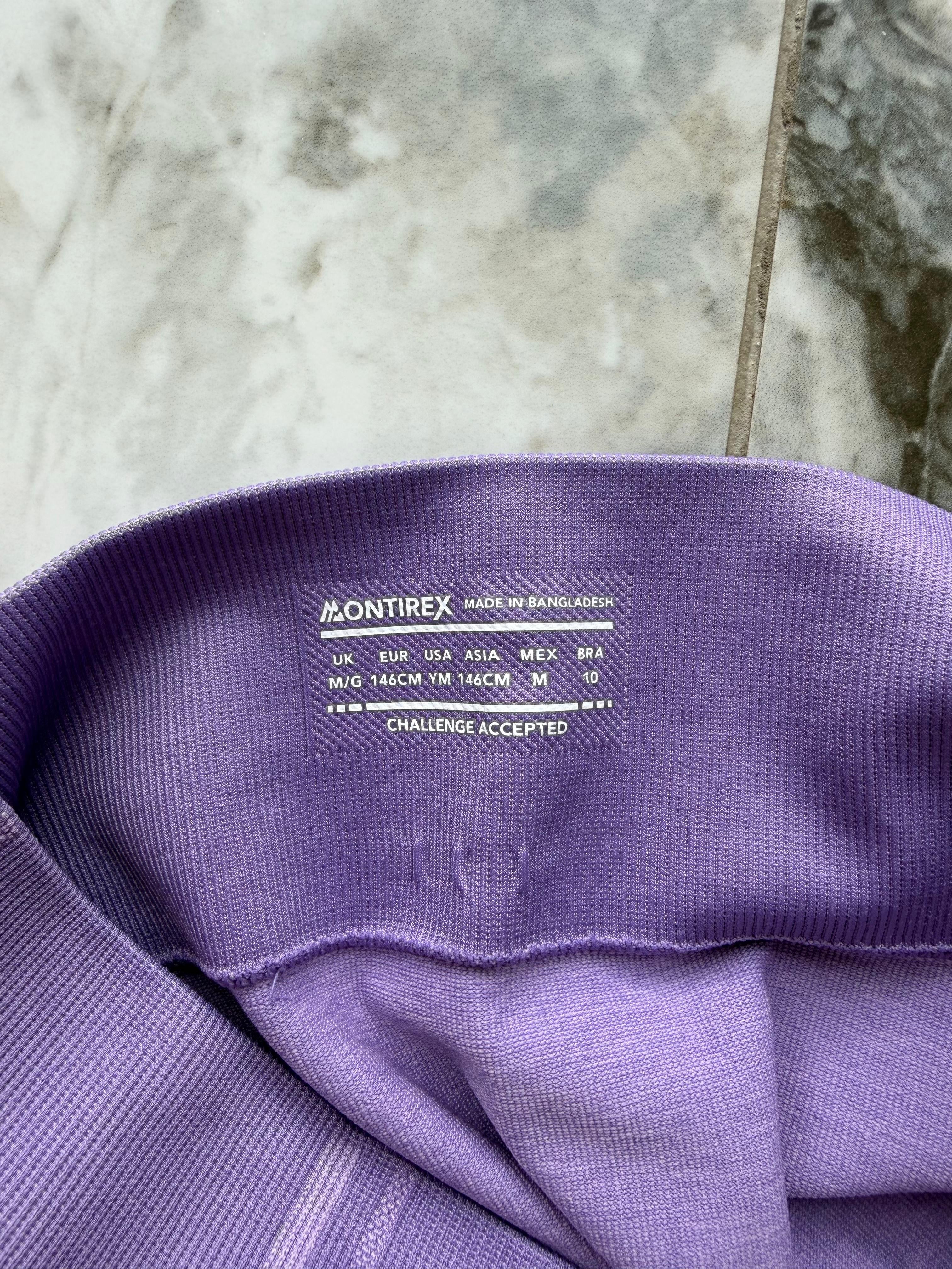 Montirex Harmony Girls  Purple Ankle Leggings Size M Stretch Elastic Waist