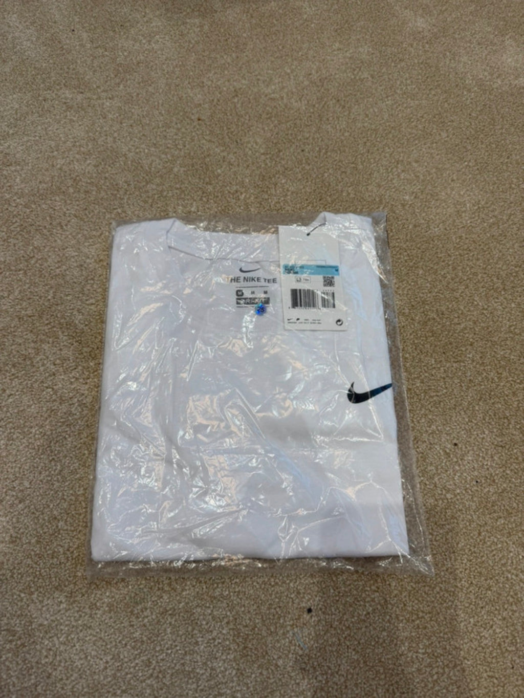 Nike The Nike Tee Dri-FIT Men's White Logo Crew Neck T-Shirt Size M